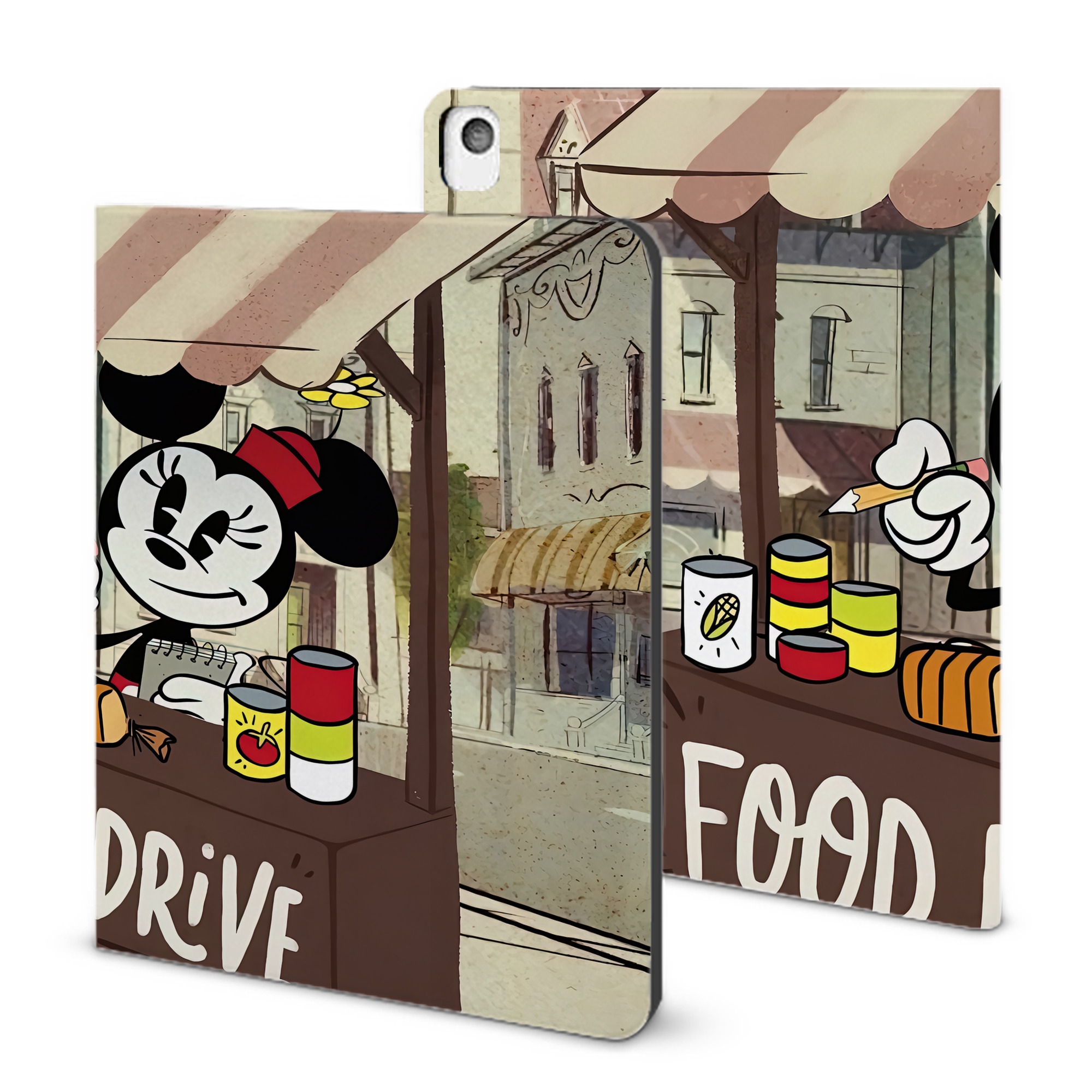 （画像用） ミッキーマウス Mickey Mouse IPadケース ペンホルダー付き ブックスタイルデザイン